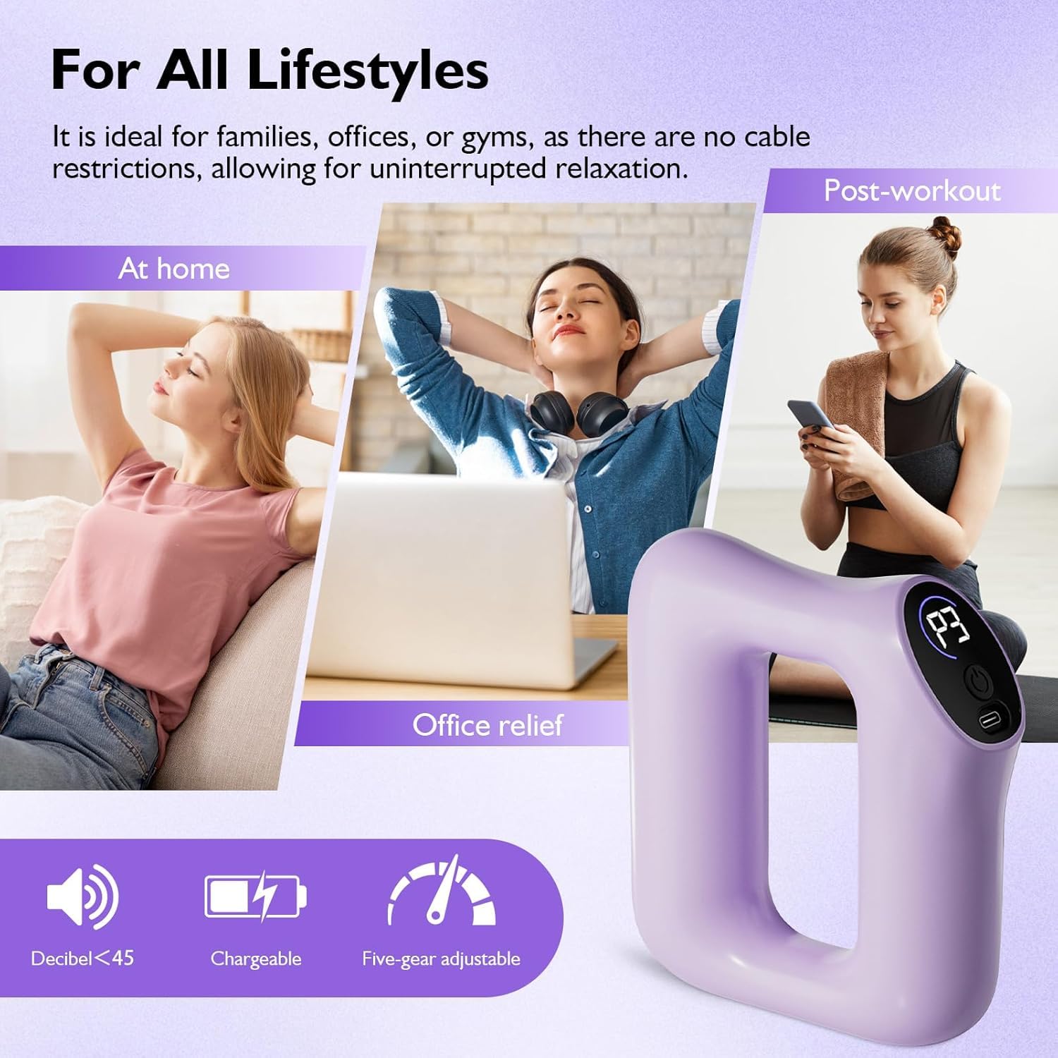 FasciaRing massager rechargeable and portable